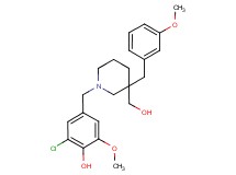 2-chloro-4-{[3-(hydroxymethyl)-3-(3-methoxybenzyl)-1-piperidinyl]methyl}-6-methoxyphenol