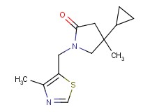 4-cyclopropyl-4-methyl-1-[(4-methyl-1,3-thiazol-5-yl)methyl]pyrrolidin-2-one