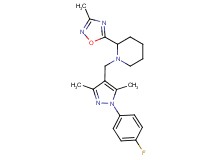 1-{[1-(4-fluorophenyl)-3,5-dimethyl-1H-pyrazol-4-yl]methyl}-2-(3-methyl-1,2,4-oxadiazol-5-yl)piperidine