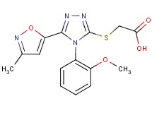{[4-(2-methoxyphenyl)-5-(3-methylisoxazol-5-yl)-4H-1,2,4-triazol-3-yl]thio}acetic acid