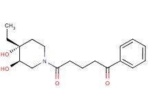 5-[(3R*,4R*)-4-ethyl-3,4-dihydroxypiperidin-1-yl]-5-oxo-1-phenylpentan-1-one