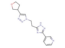 3-(5-{2-[4-(tetrahydrofuran-3-yl)-1H-1,2,3-triazol-1-yl]ethyl}-1H-1,2,4-triazol-3-yl)pyridine