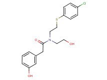 N-{2-[(4-chlorophenyl)thio]ethyl}-N-(2-hydroxyethyl)-2-(3-hydroxyphenyl)acetamide