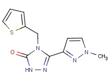 5-(1-methyl-1H-pyrazol-3-yl)-4-(2-thienylmethyl)-2,4-dihydro-3H-1,2,4-triazol-3-one