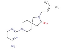 8-(4-amino-2-pyrimidinyl)-2-(3-methyl-2-buten-1-yl)-2,8-diazaspiro[4.5]decan-3-one