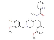 N-[1-[1-(4-fluoro-3-methoxybenzyl)-4-piperidinyl]-2-(3-methoxyphenyl)ethyl]-N-methyl-2-pyridinecarboxamide