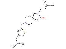 8-({4-[(dimethylamino)methyl]-2-thienyl}methyl)-2-(3-methylbut-2-en-1-yl)-2,8-diazaspiro[4.5]decan-3-one