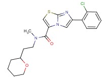 6-(2-chlorophenyl)-N-methyl-N-[2-(tetrahydro-2H-pyran-2-yl)ethyl]imidazo[2,1-b][1,3]thiazole-3-carboxamide