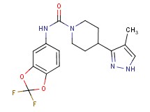 N-(2,2-difluoro-1,3-benzodioxol-5-yl)-4-(4-methyl-1H-pyrazol-3-yl)piperidine-1-carboxamide