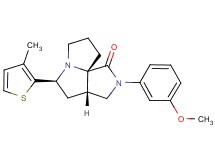 (3aS*,5S*,9aS*)-2-(3-methoxyphenyl)-5-(3-methyl-2-thienyl)hexahydro-7H-pyrrolo[3,4-g]pyrrolizin-1(2H)-one