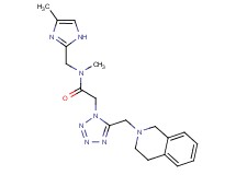 2-[5-(3,4-dihydro-2(1H)-isoquinolinylmethyl)-1H-tetrazol-1-yl]-N-methyl-N-[(4-methyl-1H-imidazol-2-yl)methyl]acetamide
