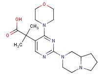 2-[2-(hexahydropyrrolo[1,2-a]pyrazin-2(1H)-yl)-4-morpholin-4-ylpyrimidin-5-yl]-2-methylpropanoic acid