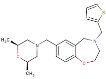 7-{[(2R*,6S*)-2,6-dimethyl-4-morpholinyl]methyl}-4-(2-thienylmethyl)-2,3,4,5-tetrahydro-1,4-benzoxazepine