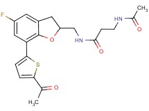 N~3~-acetyl-N~1~-{[7-(5-acetyl-2-thienyl)-5-fluoro-2,3-dihydro-1-benzofuran-2-yl]methyl}-beta-alaninamide