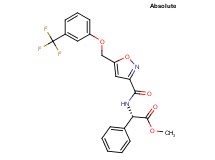 methyl (2S)-phenyl{[(5-{[3-(trifluoromethyl)phenoxy]methyl}-3-isoxazolyl)carbonyl]amino}acetate