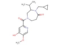 4-(cyclopropylmethyl)-1-[(4-hydroxy-5-methoxy-2-pyridinyl)carbonyl]-3-isopropyl-1,4-diazepan-5-one