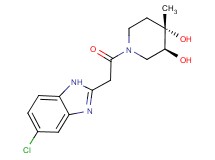 (3S*,4S*)-1-[(5-chloro-1H-benzimidazol-2-yl)acetyl]-4-methylpiperidine-3,4-diol