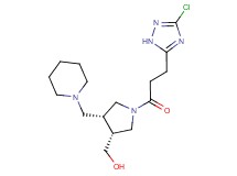 [(3R*,4R*)-1-[3-(3-chloro-1H-1,2,4-triazol-5-yl)propanoyl]-4-(piperidin-1-ylmethyl)pyrrolidin-3-yl]methanol