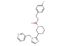 3-[(2-{1-[3-(4-fluorophenyl)propanoyl]piperidin-3-yl}-1H-imidazol-1-yl)methyl]pyridine