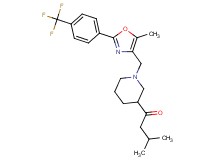 3-methyl-1-[1-({5-methyl-2-[4-(trifluoromethyl)phenyl]-1,3-oxazol-4-yl}methyl)-3-piperidinyl]-1-butanone