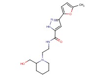 N-{2-[2-(hydroxymethyl)-1-piperidinyl]ethyl}-3-(5-methyl-2-furyl)-1H-pyrazole-5-carboxamide