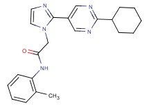 2-[2-(2-cyclohexylpyrimidin-5-yl)-1H-imidazol-1-yl]-N-(2-methylphenyl)acetamide