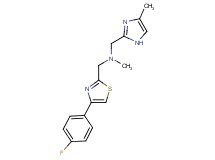 1-[4-(4-fluorophenyl)-1,3-thiazol-2-yl]-N-methyl-N-[(4-methyl-1H-imidazol-2-yl)methyl]methanamine