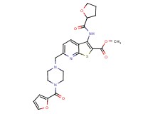 methyl 6-{[4-(2-furoyl)-1-piperazinyl]methyl}-3-[(tetrahydro-2-furanylcarbonyl)amino]thieno[2,3-b]pyridine-2-carboxylate