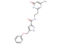 N-[2-(4-methyl-6-oxo-1,6-dihydropyrimidin-2-yl)ethyl]-5-(phenoxymethyl)-1H-pyrazole-3-carboxamide