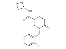 N-cyclobutyl-1-(2-fluorobenzyl)-6-oxo-3-piperidinecarboxamide