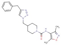 4-[(4-benzyl-1H-1,2,3-triazol-1-yl)methyl]-N-(3,5-dimethyl-4-isoxazolyl)-1-piperidinecarboxamide