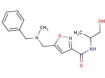 5-{[benzyl(methyl)amino]methyl}-N-(2-hydroxy-1-methylethyl)isoxazole-3-carboxamide