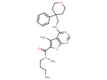 N-butyl-N,5-dimethyl-4-{[(4-phenyltetrahydro-2H-pyran-4-yl)methyl]amino}thieno[2,3-d]pyrimidine-6-carboxamide