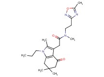 N-methyl-N-[2-(5-methyl-1,2,4-oxadiazol-3-yl)ethyl]-2-(2,6,6-trimethyl-4-oxo-1-propyl-4,5,6,7-tetrahydro-1H-indol-3-yl)acetamide