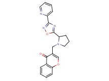 3-{[2-(3-pyridin-2-yl-1,2,4-oxadiazol-5-yl)pyrrolidin-1-yl]methyl}-4H-chromen-4-one