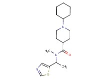 1-cyclohexyl-N-methyl-N-[1-(1,3-thiazol-5-yl)ethyl]-4-piperidinecarboxamide