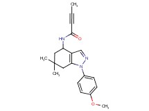 N-[1-(4-methoxyphenyl)-6,6-dimethyl-4,5,6,7-tetrahydro-1H-indazol-4-yl]-2-butynamide