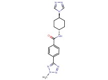 4-(2-methyl-2H-tetrazol-5-yl)-N-[trans-4-(4H-1,2,4-triazol-4-yl)cyclohexyl]benzamide