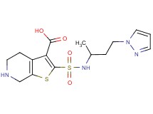 2-({[1-methyl-3-(1H-pyrazol-1-yl)propyl]amino}sulfonyl)-4,5,6,7-tetrahydrothieno[2,3-c]pyridine-3-carboxylic acid