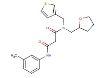 N'-(3-methylphenyl)-N-(tetrahydrofuran-2-ylmethyl)-N-(3-thienylmethyl)malonamide