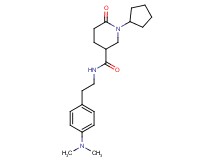 1-cyclopentyl-N-{2-[4-(dimethylamino)phenyl]ethyl}-6-oxo-3-piperidinecarboxamide