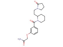 2-[3-({2-[2-(2-oxo-1-pyrrolidinyl)ethyl]-1-piperidinyl}carbonyl)phenoxy]acetamide