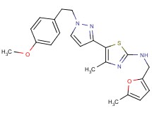 5-{1-[2-(4-methoxyphenyl)ethyl]-1H-pyrazol-3-yl}-4-methyl-N-[(5-methyl-2-furyl)methyl]-1,3-thiazol-2-amine