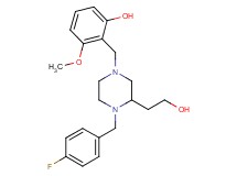 2-{[4-(4-fluorobenzyl)-3-(2-hydroxyethyl)-1-piperazinyl]methyl}-3-methoxyphenol