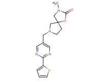 3-methyl-7-{[2-(2-thienyl)pyrimidin-5-yl]methyl}-1-oxa-3,7-diazaspiro[4.4]nonan-2-one