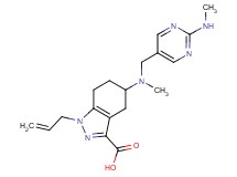 1-allyl-5-(methyl{[2-(methylamino)pyrimidin-5-yl]methyl}amino)-4,5,6,7-tetrahydro-1H-indazole-3-carboxylic acid