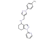 N-{[1-(4-methylphenyl)-1H-pyrazol-4-yl]methyl}-1-(2-pyridinyl)-4,5,6,7-tetrahydro-1H-indazol-4-amine