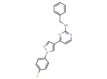 N-benzyl-4-[1-(4-fluorophenyl)-1H-pyrazol-4-yl]-2-pyrimidinamine