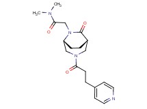 N,N-dimethyl-2-{(1S*,5R*)-7-oxo-3-[3-(4-pyridinyl)propanoyl]-3,6-diazabicyclo[3.2.2]non-6-yl}acetamide