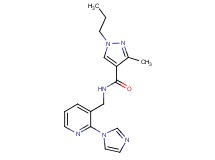N-{[2-(1H-imidazol-1-yl)pyridin-3-yl]methyl}-3-methyl-1-propyl-1H-pyrazole-4-carboxamide